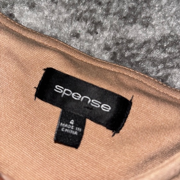 Spense Sleeveless Fit and Flare Knit Dress Camel Tan Size: 4 - Picture 3 of 3